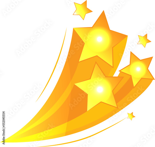 Star award sign. Golden explosion victory emblem