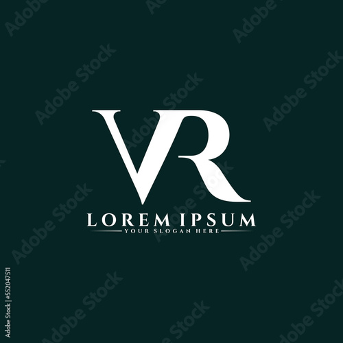 Letter VR luxury logo design vector