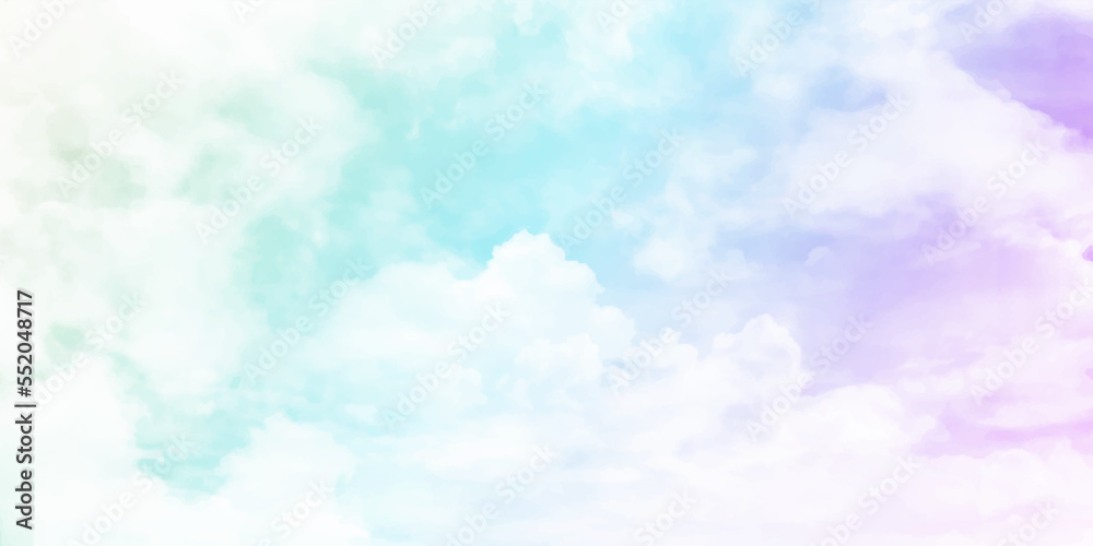 Pastel sky white cloud white background
