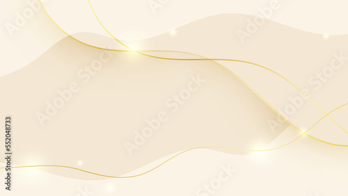 Luxury gold background with beige and white gradient color