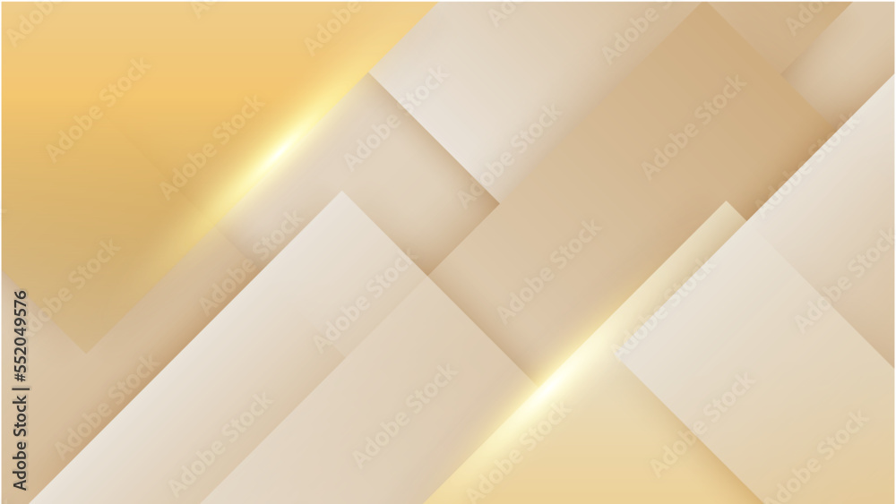 Abstract golden background with white and beige luxury glitter shapes. Golden lines luxury on cream color background. Gold elegant realistic paper cut style 3d. Vector illustration Abstract golden background with white and beige luxury glitter shapes. Golden lines luxury on cream color background. Gold elegant realistic paper cut style 3d. Vector illustration