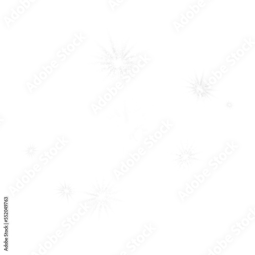 Happy New Year Illustration Abstract Lights And Snowflakes Transparent Isolated Decoration