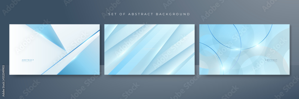 Abstract light blue background with soft white gradient color. Vector illustration abstract graphic design banner pattern presentation background web template.