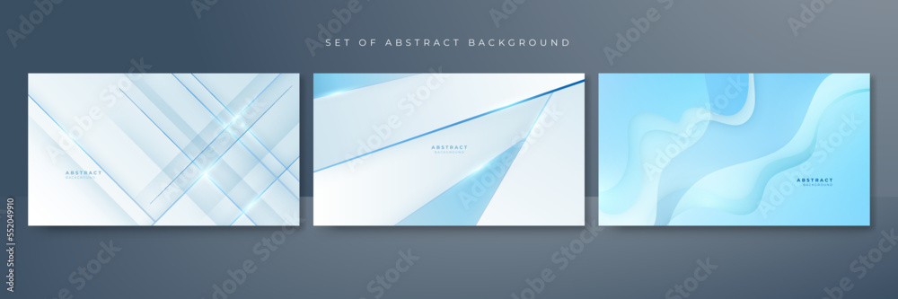 Abstract light blue background with soft white gradient color. Vector illustration abstract graphic design banner pattern presentation background web template.