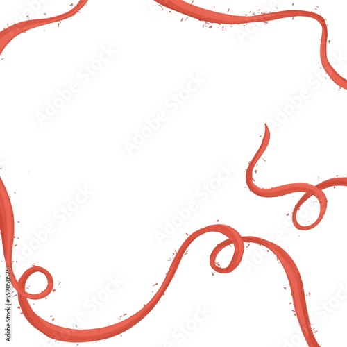 Abstract background with red ribbon.