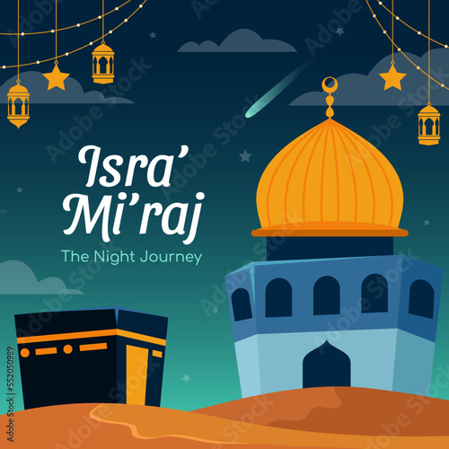 Religious Night Journey To Mosque