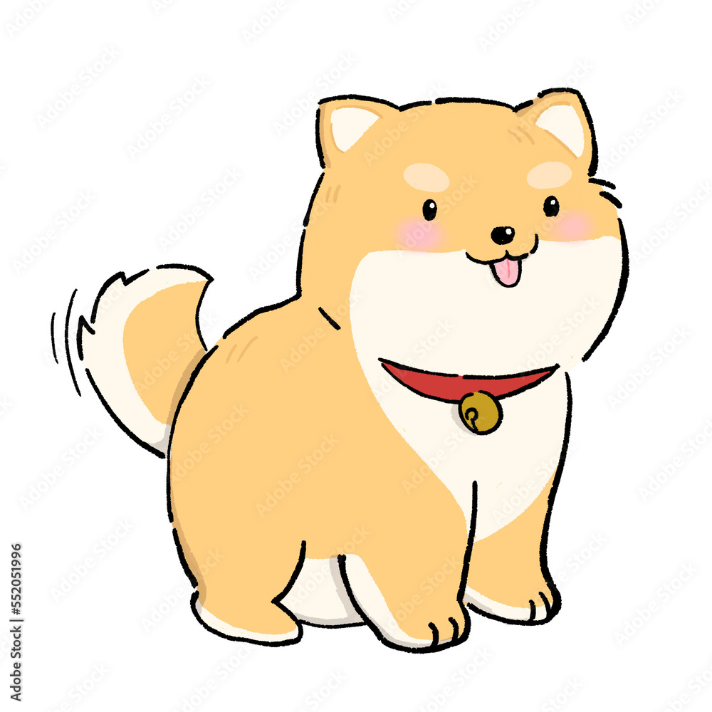 Illustration design of a hand drawn cute baby shiba japan dog cartoon style on transparent background. Illustration design of a hand drawn cute baby shiba japan dog cartoon style on transparent background.