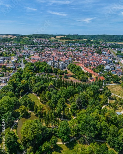 Bad Mergentheim rund um den Schlosspark im Luftbild