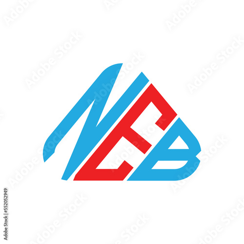 NEB letter logo creative design with vector graphic, NEB simple and modern logo.