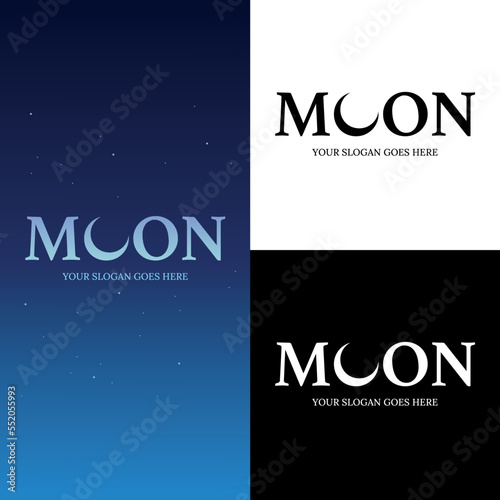 Logo en vector de Luna Azul con versiones en positivo y negativo