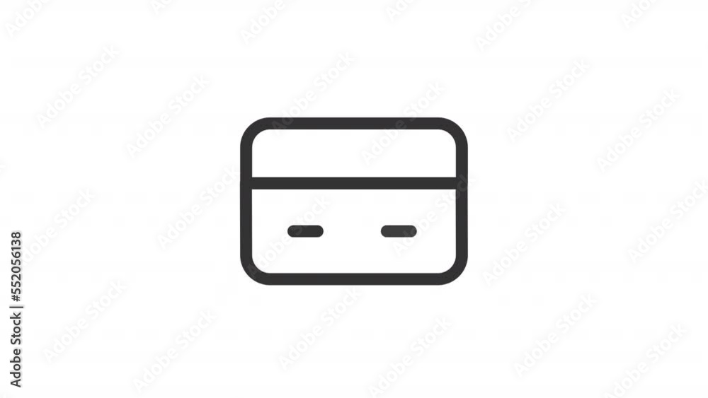 Animated bank card line ui icon set. Electronic money. Banking. Seamless loop HD video with alpha channel on transparent background. Outline isolated user interface element motion graphic animation Animated bank card line ui icon set. Electronic money. Banking. Seamless loop HD video with alpha channel on transparent background. Outline isolated user interface element motion graphic animation