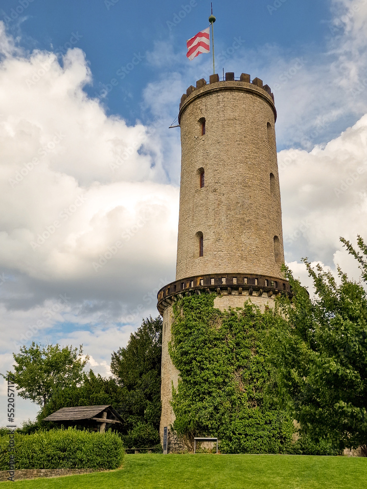 Sparrenburg Bielefeld Tower in good weather and great cloudy sky Sparrenburg Bielefeld Tower in good weather and great cloudy sky
