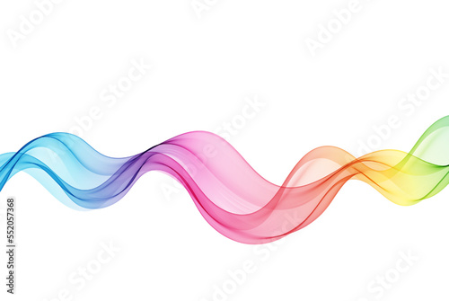 Abstract multicolored design element, wave abstract color spectrum flow.