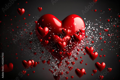 Valentine's Day balloon heart format