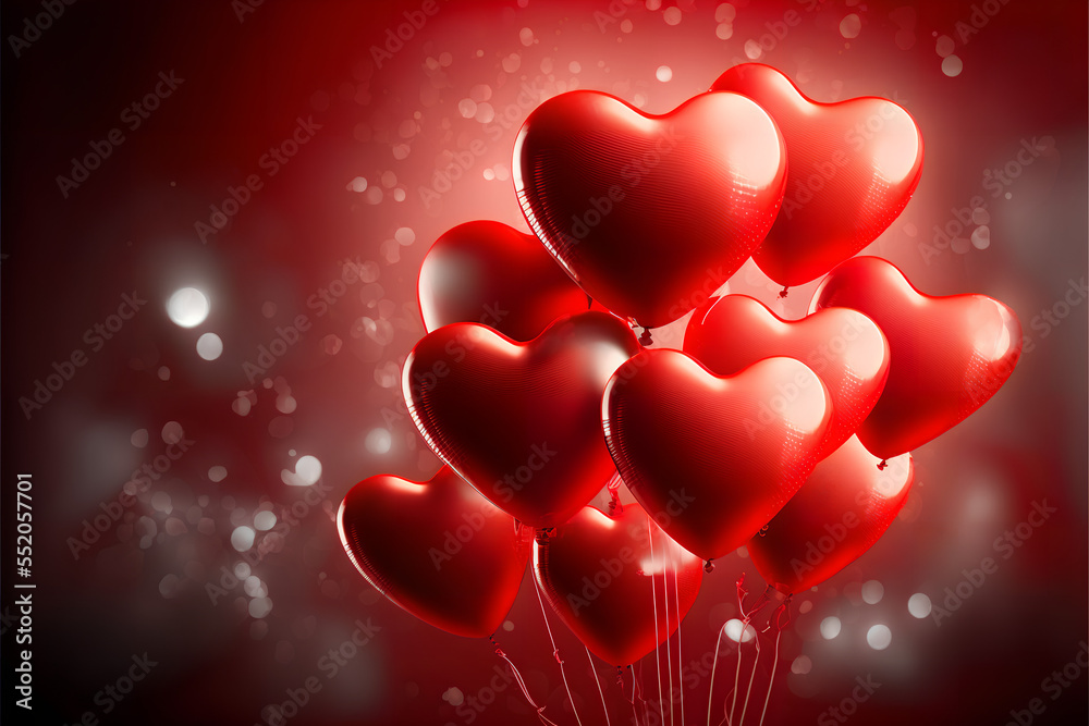 Valentine's Day balloon heart format Valentine's Day balloon heart format