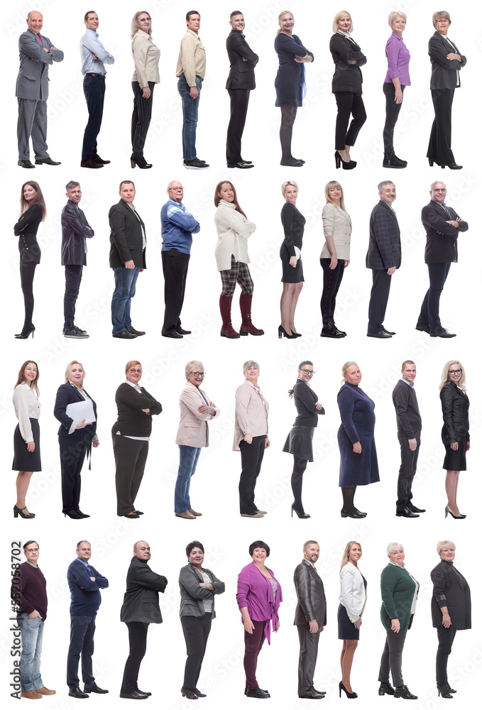Obraz premium group of successful business people isolated on white