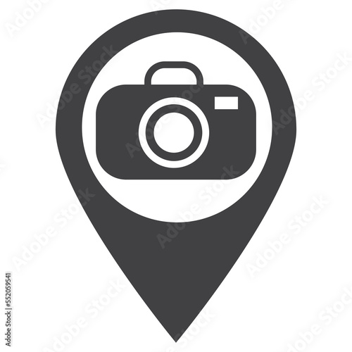 Map pointer icon. GPS location symbol. Flat design. Black on white background Vektor illustration.