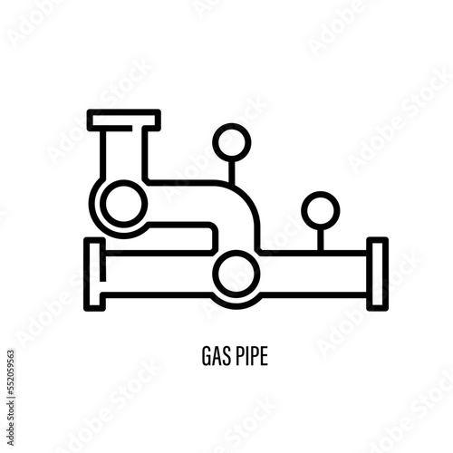 pipes for gas supply. gas equipment. F Ensuring production with energy resources. vector. 