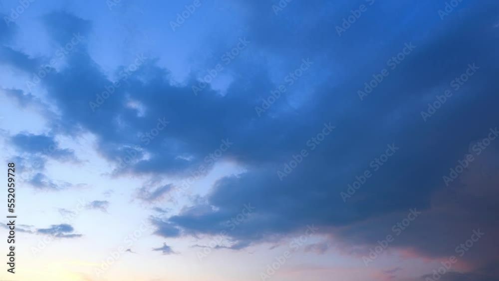4K : Time lapse of colorful sky during beautiful sunrise clouds. Romantic clouds. winter sky. clouds at sunrise. natural motion background. weather and the movement of nature concept
4K : Time lapse of colorful sky during beautiful sunrise clouds. Romantic clouds. winter sky. clouds at sunrise. natural motion background. weather and the movement of nature concept