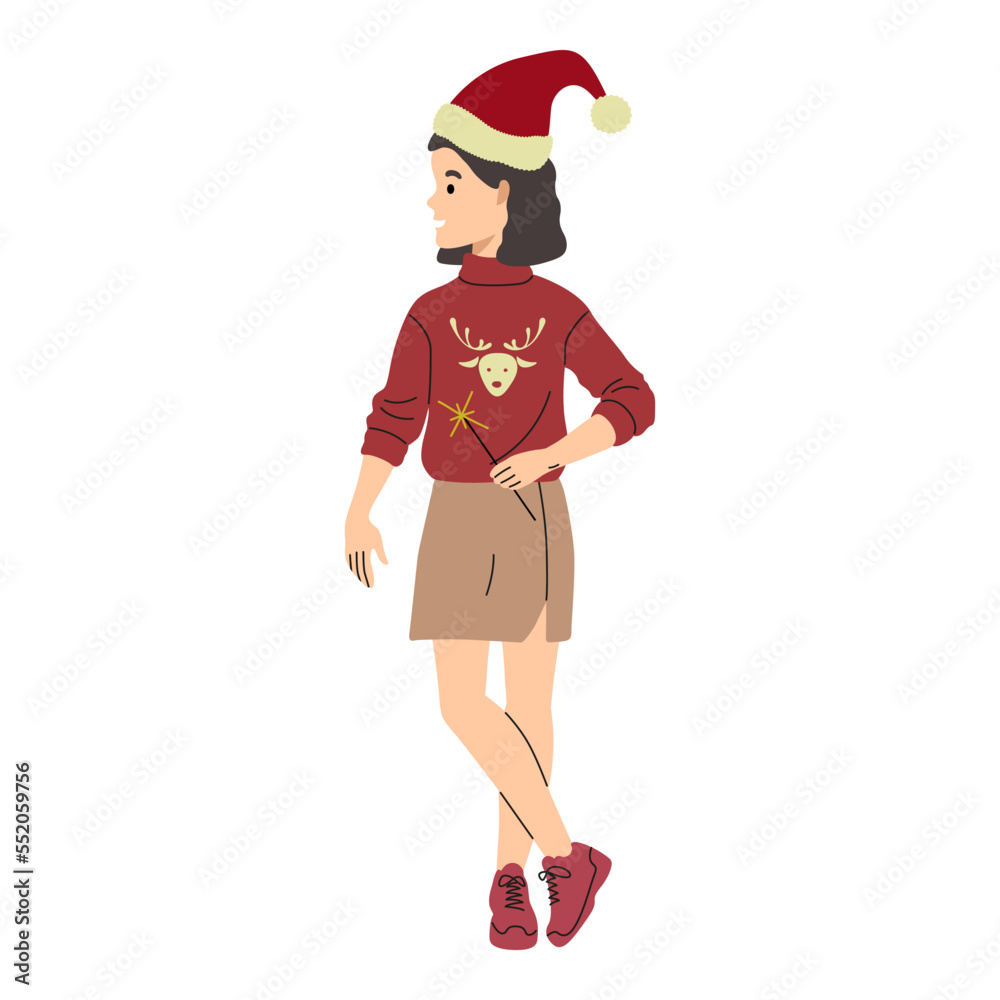 Traditional winter holiday celebration. Isolated on white background Traditional winter holiday celebration. Isolated on white background