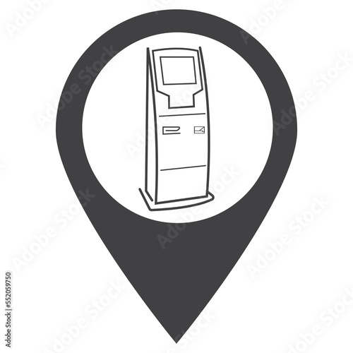 Geolocation icon on white background Map pointer icon. GPS location symbol