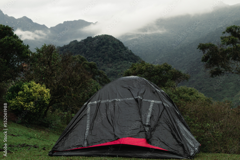 acampada en el Parque nacional Farallones de Cali, Colombia.