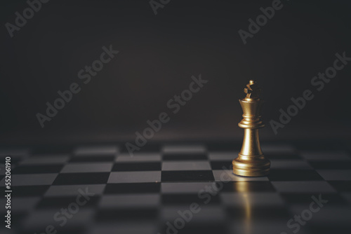 concept Chess pieces are arranged on a chessboard. The beginning of a chess game. Chess as a symbol of leadership, struggle, victory, strategy, business. Retro style.coppy space.