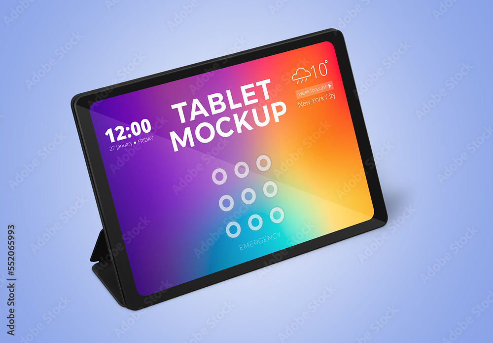 Tablet Mockup With Case Template Stock | Adobe Stock