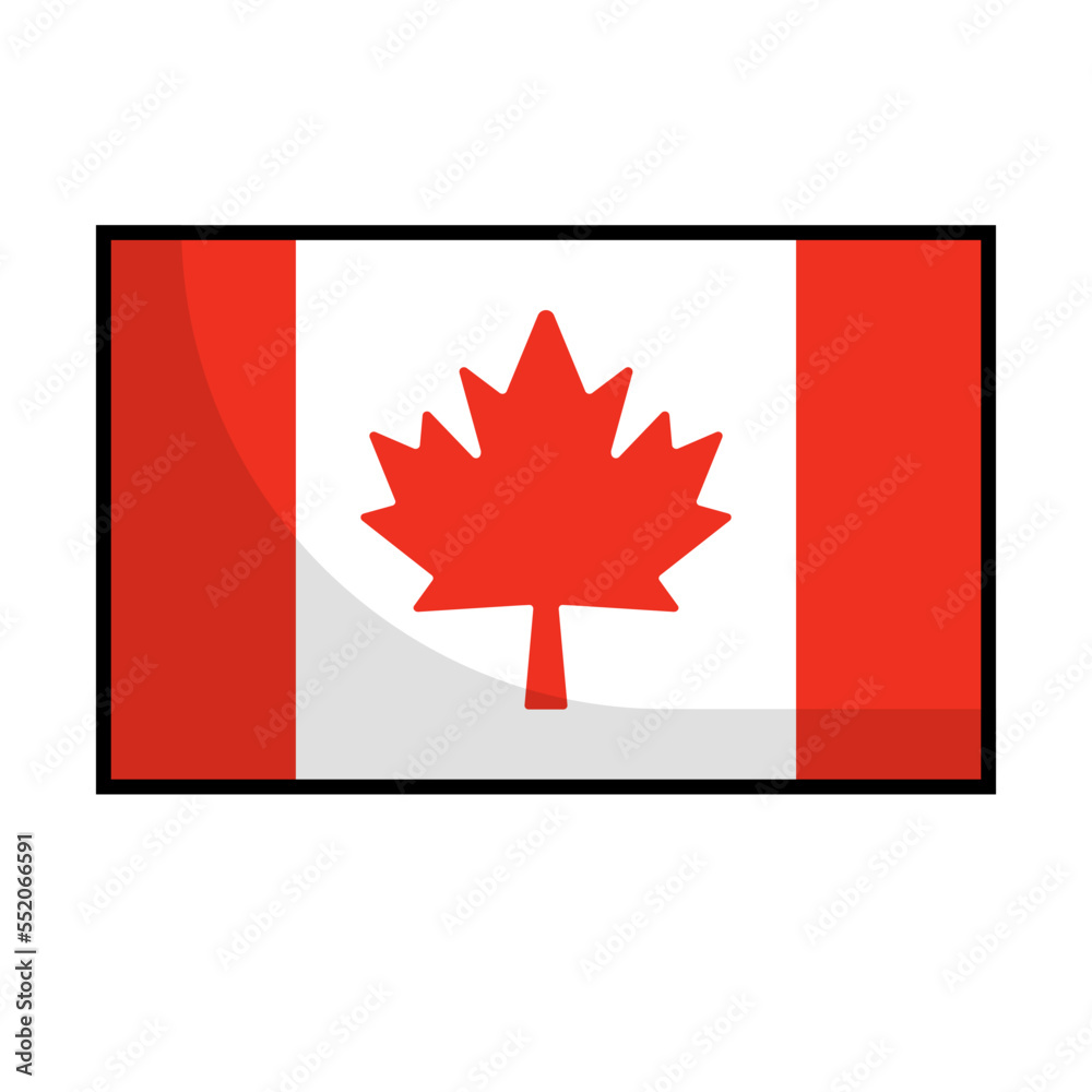 Modern Canadian flag icon. Maple Leaf flag icon. Vector. Modern Canadian flag icon. Maple Leaf flag icon. Vector.