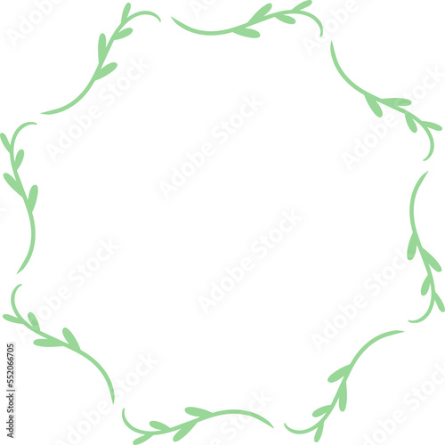 Fototapeta Naklejka Na Ścianę i Meble -  Floral rounded frame