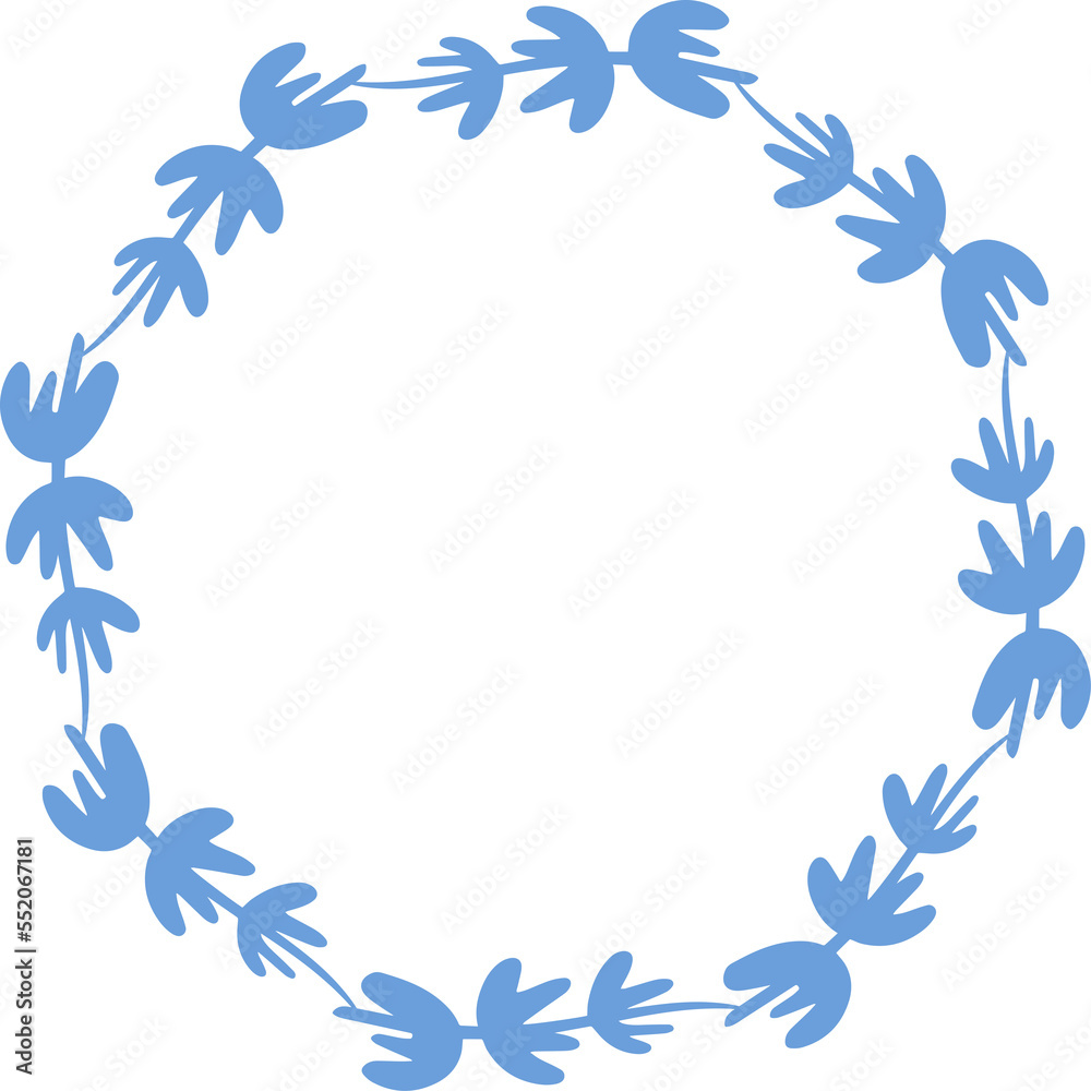 Obraz premium Floral rounded frame