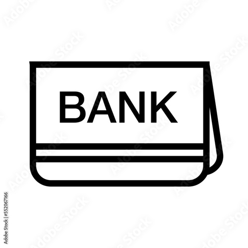 Simple bankbook icon. Passbook. Vector.