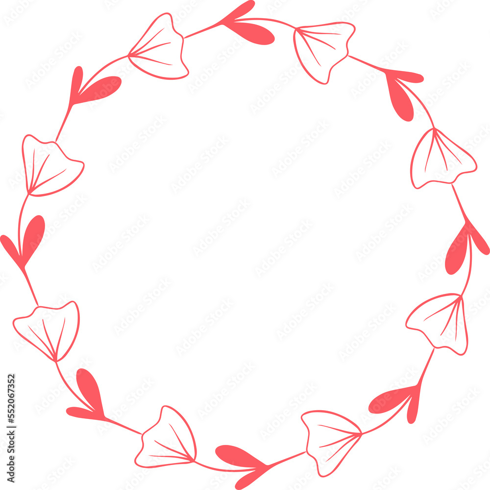 Floral rounded frame Floral rounded frame