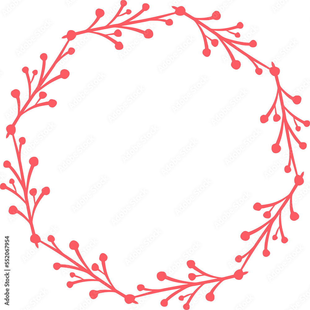 Floral rounded frame Floral rounded frame
