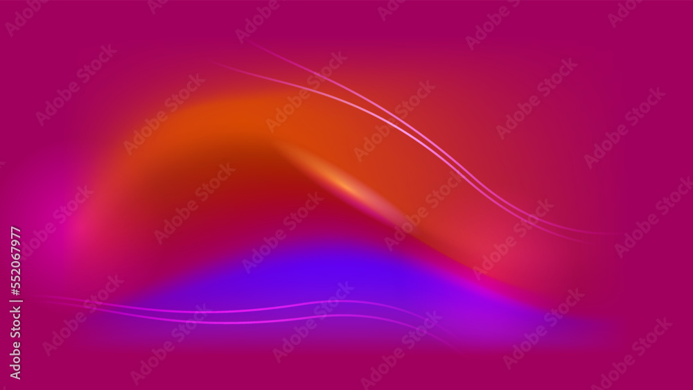 Fototapeta premium Abstract magenta blue and orange gradient background with technology and speed motion concept