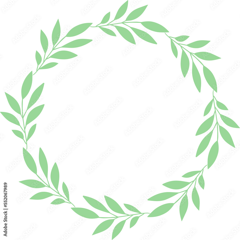 Floral rounded frame Floral rounded frame
