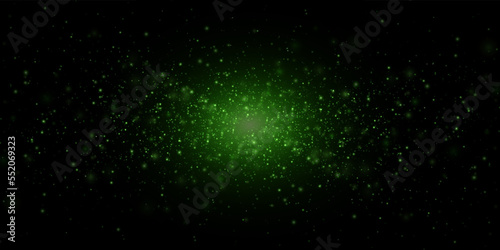 Abstract galaxy green universe background vector