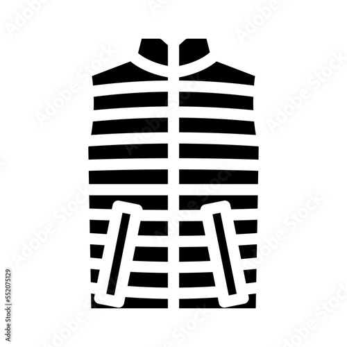 gilet outerwear female glyph icon vector. gilet outerwear female sign. isolated symbol illustration