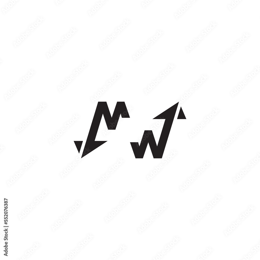 Letter W nature grow up and down finance logo vector design Letter W nature grow up and down finance logo vector design