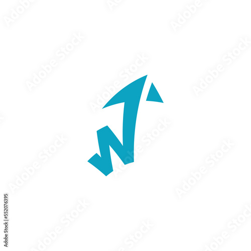 Letter W finance grow up logo vector design