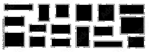 Callouts titles set. Vector Titles collection