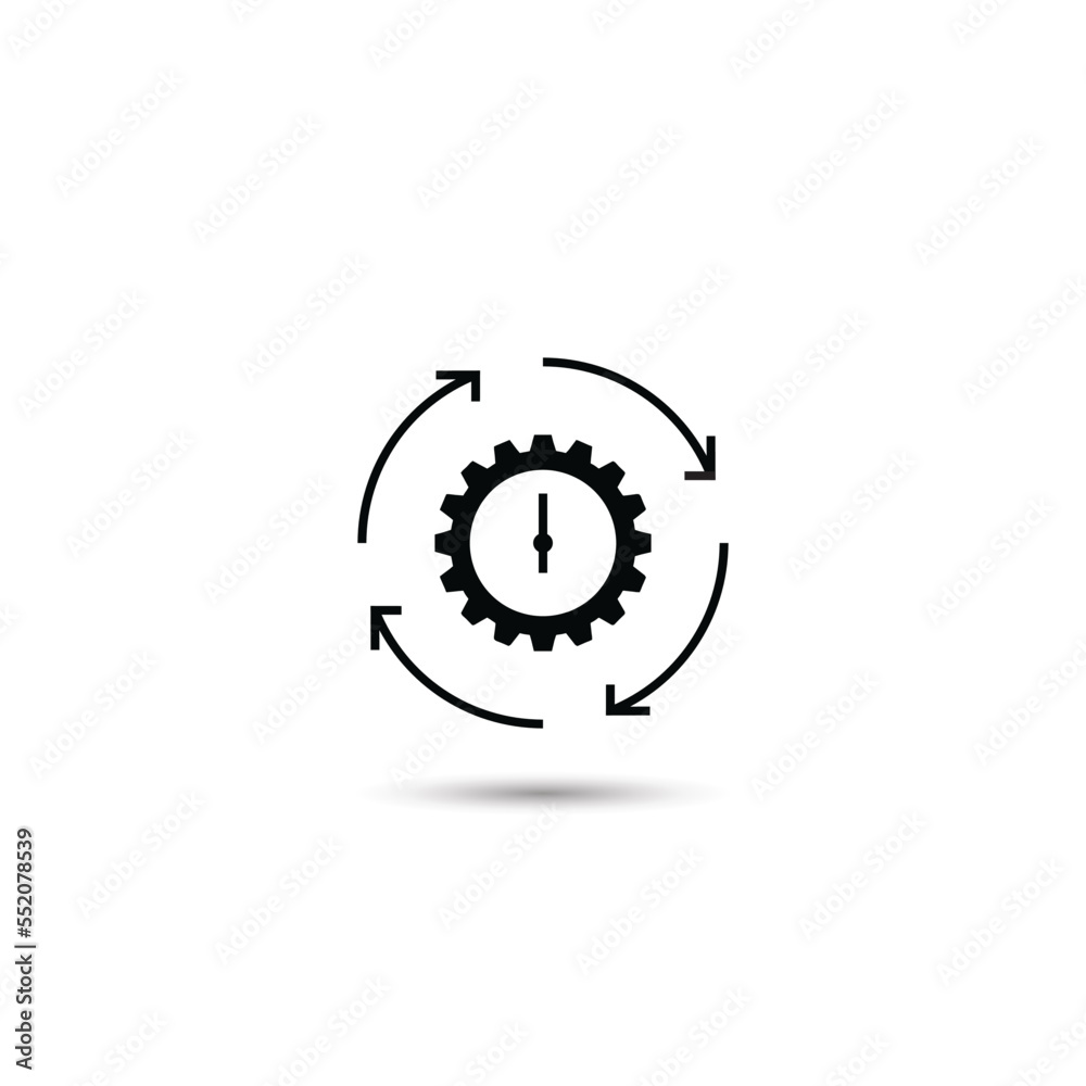 Productivity line icon. Isolated efficiency icon with cogwheel in line style vector design template Productivity line icon. Isolated efficiency icon with cogwheel in line style vector design template