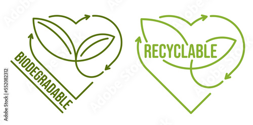 Recyclable and Biodegradable materials labeling