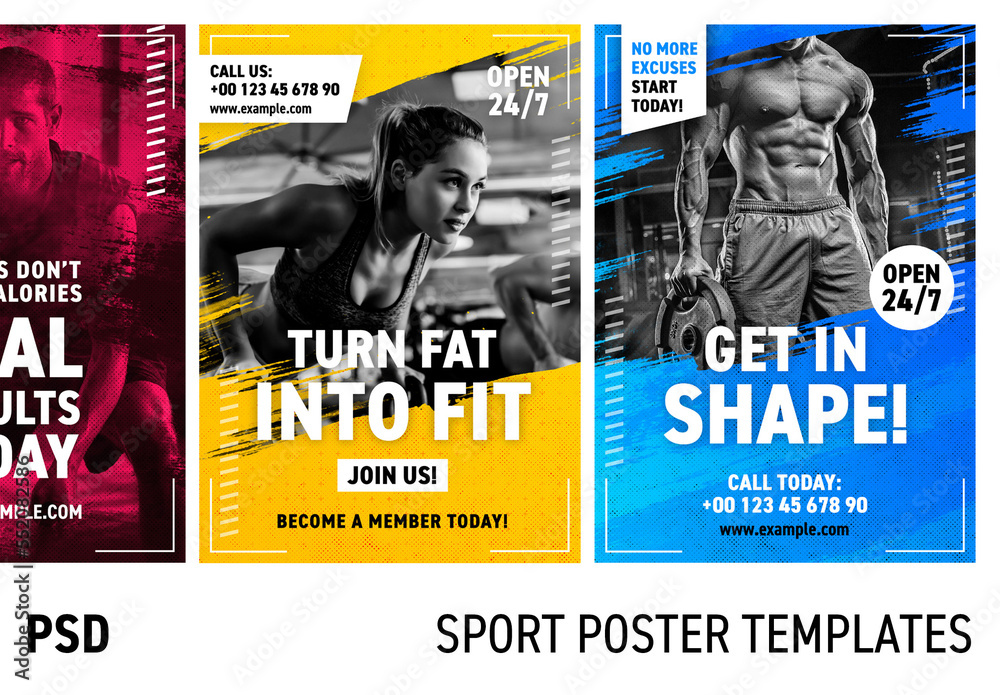 Sport poster designs Stock Template | Adobe Stock