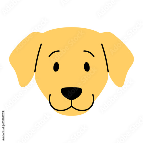 Vector Cute Dog Icon Illustration