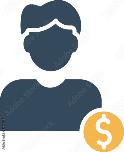Contributor earning Vector Icon

