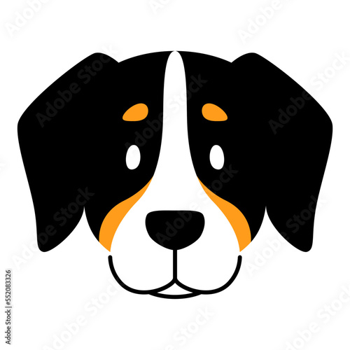 Vector Cute Dog Icon Illustration