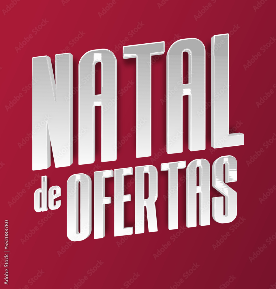 Selo 3d em vetor para composições de ofertas de natal 
