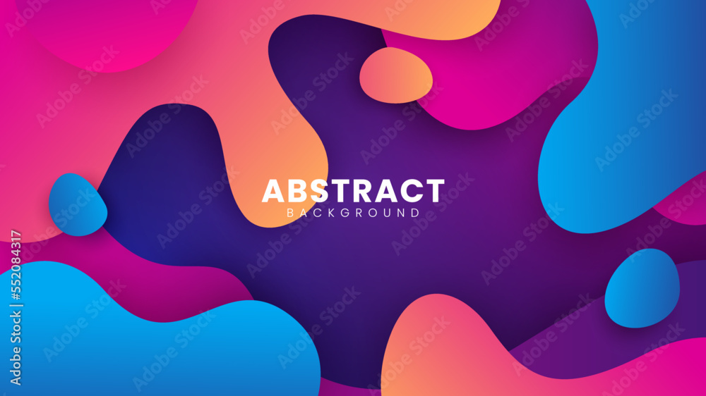 Abstract colorful wave background. Abstract liquid background, suitable for banner, poster, flyer, landing page or presentation background.