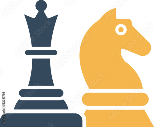 Pawn with Chess Vector Icon 